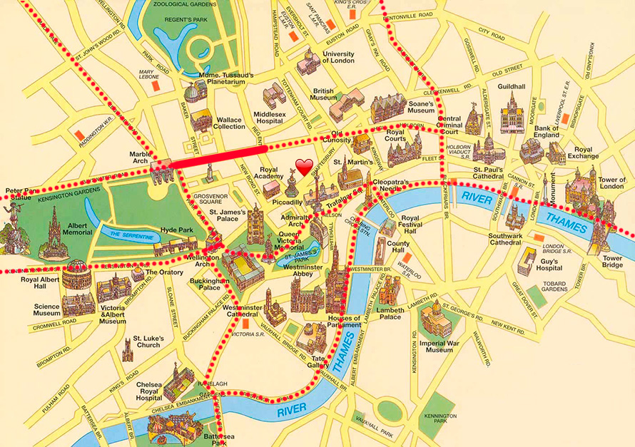 Карта Лондона